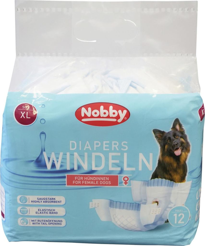 Nobby Windeln f. Hündinnen 12 St.; XL ; 40 - 58 cm Produktbild 