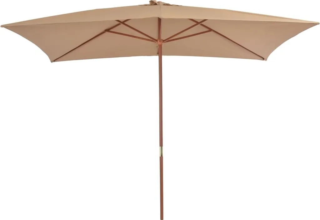 Parasol rectangulaire 200x300 cm Taupe contre la chaleur et rayons UV