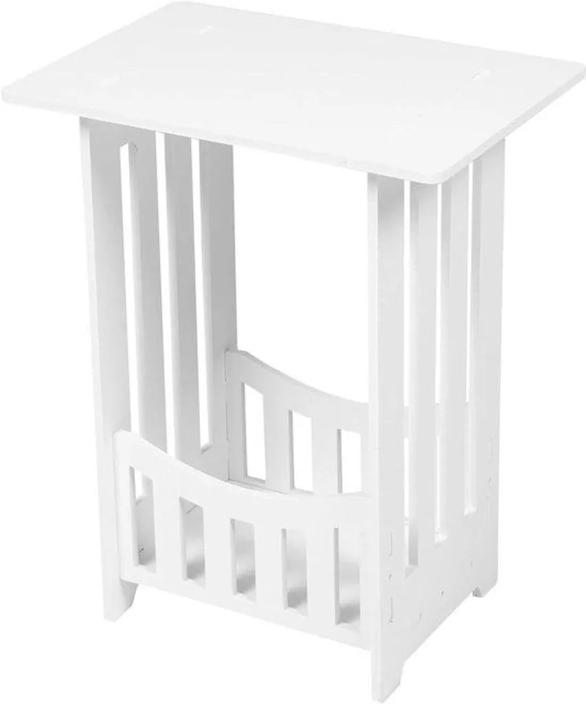 Petite table de nuit moderne en bois et PVC pour chambre à coucher