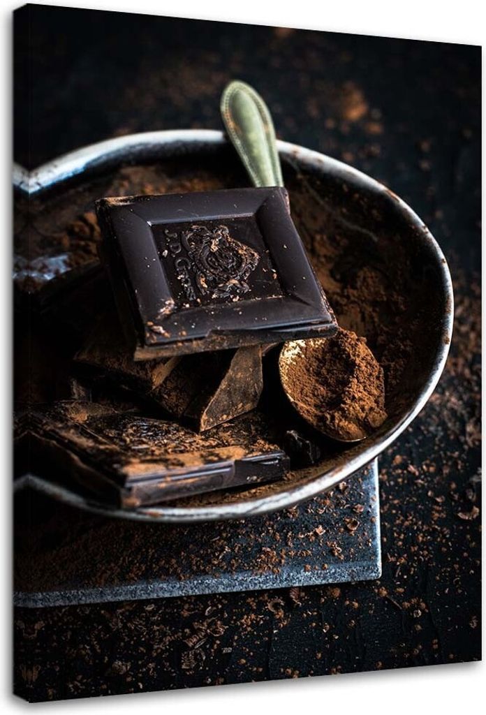 Leinwandbild zimt und schokolade 40x60 cm Feeby braun wandbild bereit zum aufhängen