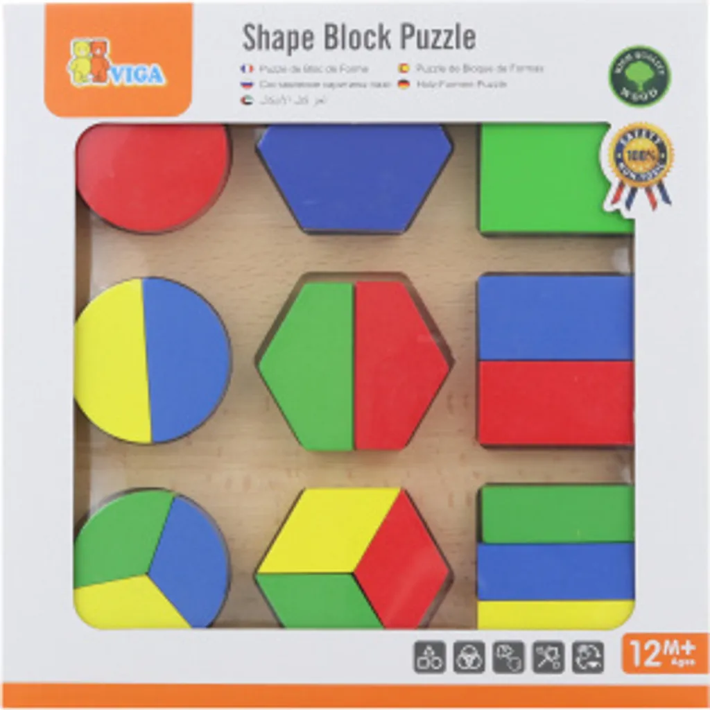 Puzzle Encastrement en Bois pour Enfant - Apprentissage Formes et Couleurs