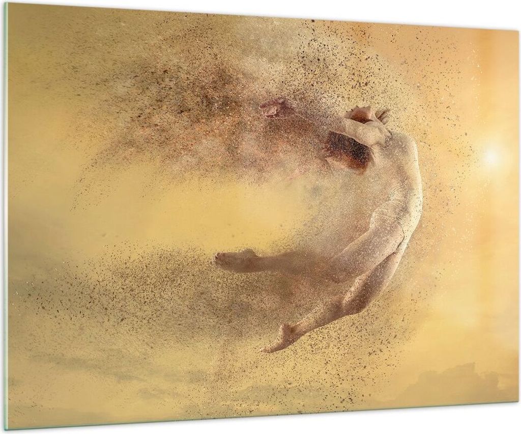 Bilder auf glas - Frau Abstraktion - 100x70cm - Glasbilder - Wandbilder - Kunstdruck - zum Aufhängen bereit - Wanddekoration aus Glas - Glas Bilde...