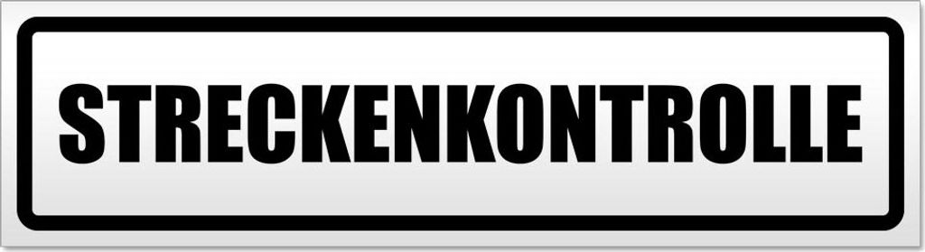 Streckenkontrolle Magnetschild Schild magnetisch