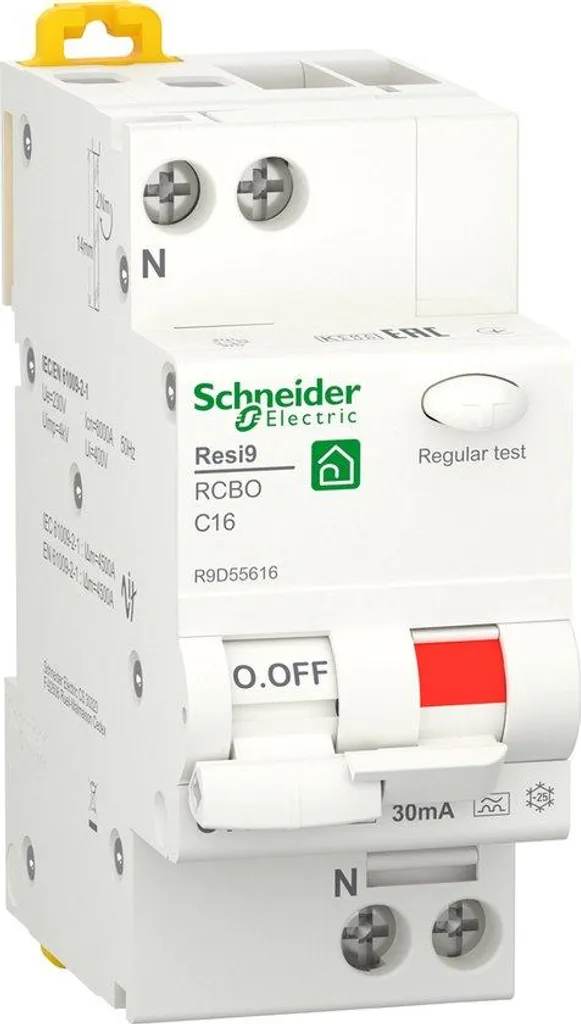 Interrupteur différentiel 16A 30mA type A - Disjoncteur 1P+N Courbe C