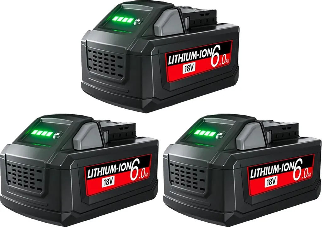 Batterie Ricambio 18V 6Ah (Set da 3): Mai più Senza Energia!