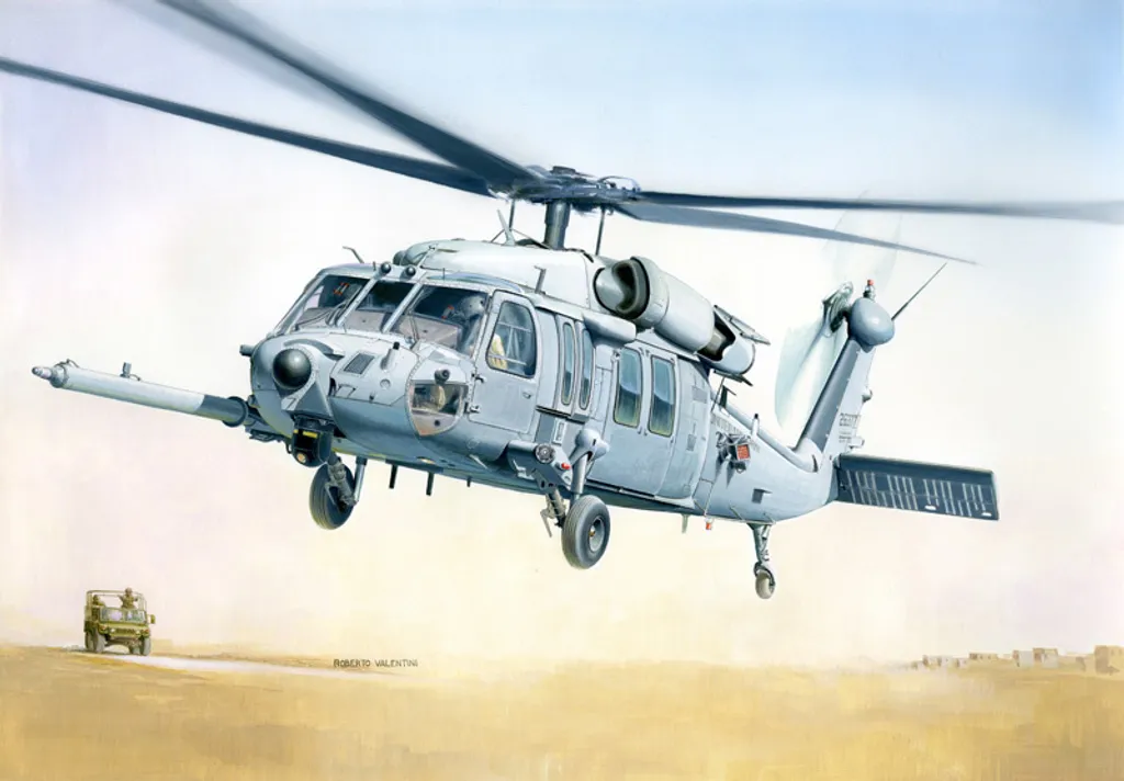 MH-60K Blackhawk SOA Maquette Italeri 1:48 pour Diorama Militaire US Army