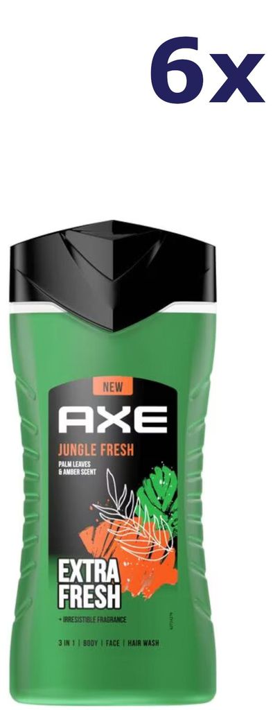 6x Axe Showergel Jungle Fresh 250ML