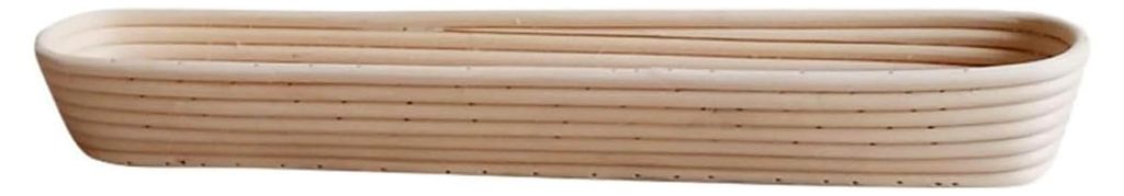 Rattan Gärkorb Lang 34x10x5,5cm Lebensmittelecht Handgefertigter Teiggärkorb für Brot und Hefeteig