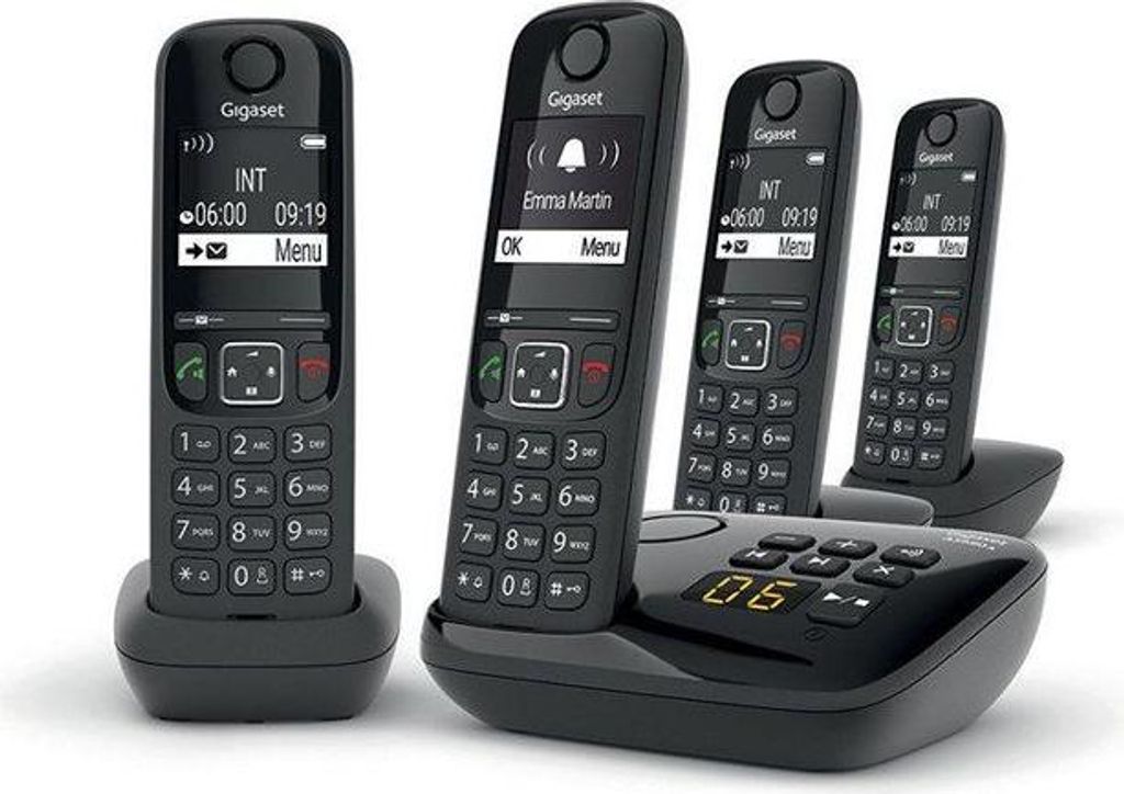 Téléphone Fixe GIGASET AS690 A Quattro, Noir, Répondeur 20 Image du produit 