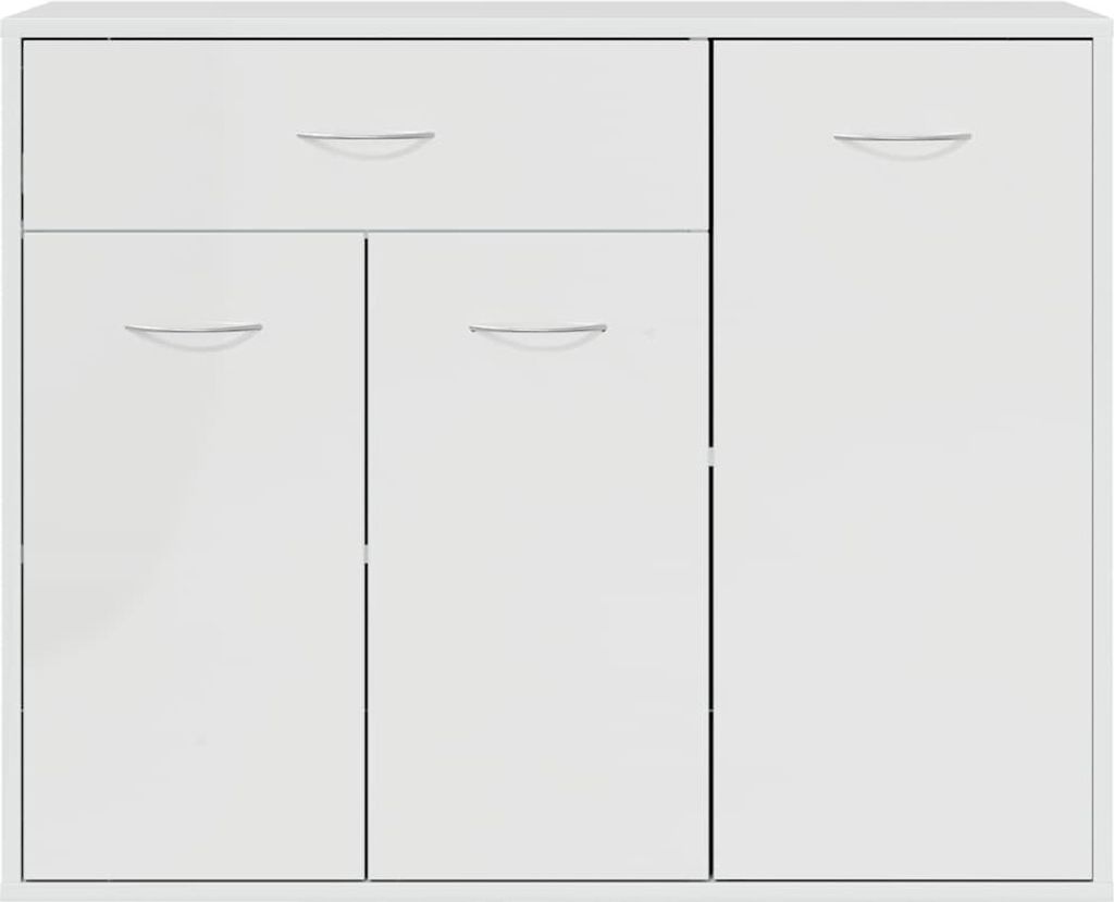 vidaXL Kredens biały wysoki połysk 88×30×70 cm płyta Zdjęcie produktu 6