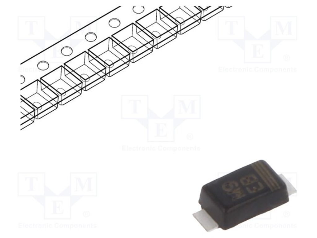 5x Diode: Gleichrichter 100V 1,2A SMD 25ns Verpackung: Rolle,B ES07B-GS08 Univers
