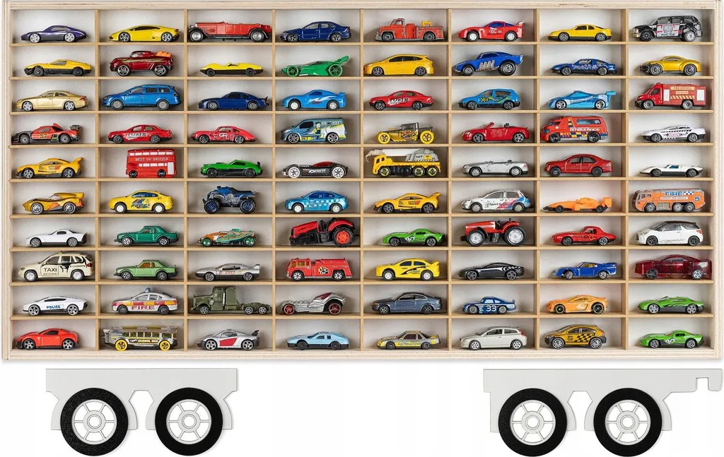 Étagère Bois 80 Places pour Hot Wheels : Stop au désordre au sol
