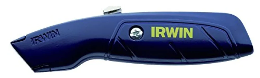 Couteau de sécurité Irwin à lame trapèze rétractable et corps métal - 3
