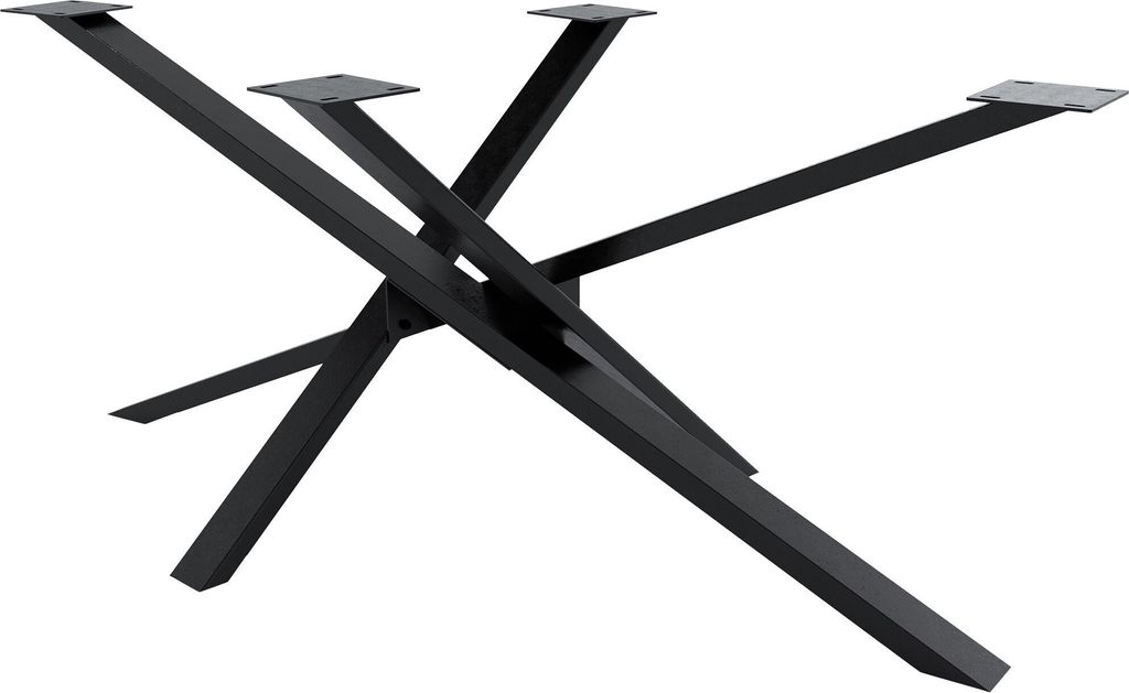 CLP Tischbeine Jimmy in Sternform,180x80x72 cm industrial schwarz