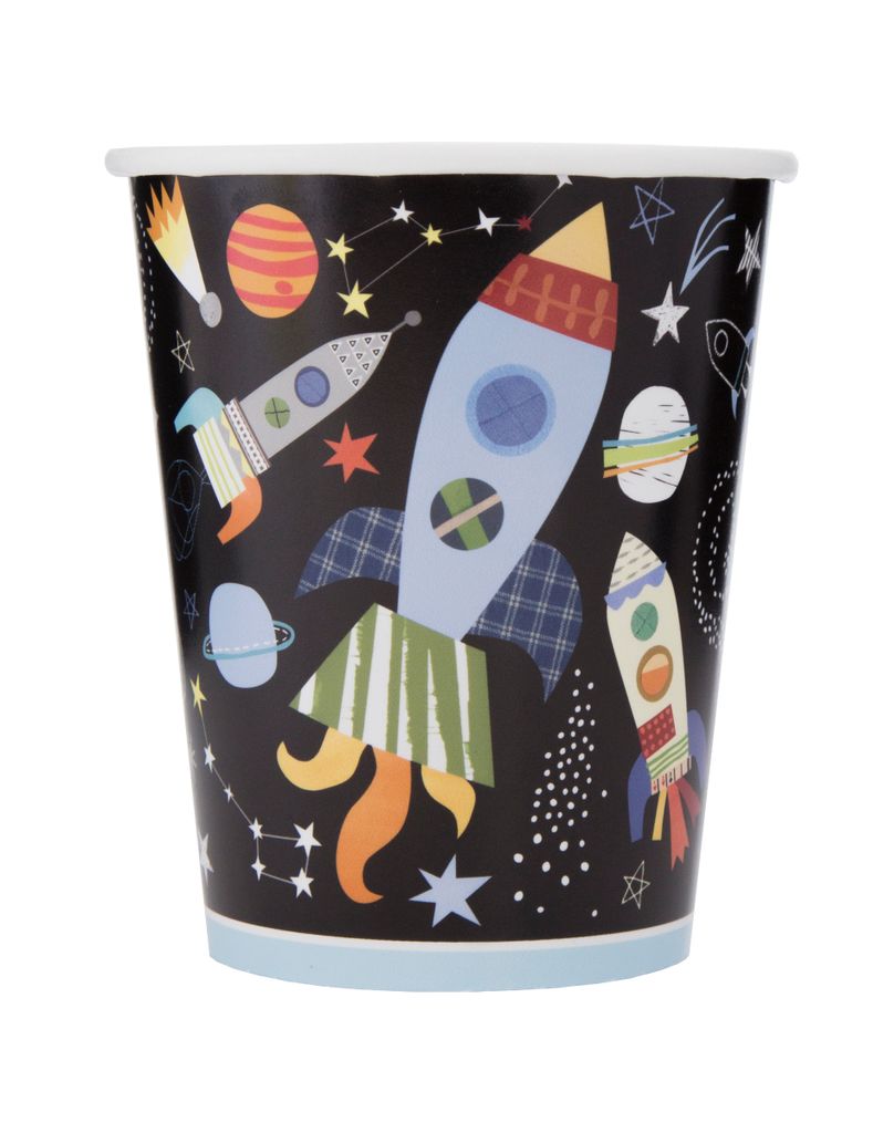8 Becher Weltraum Party Produktbild 