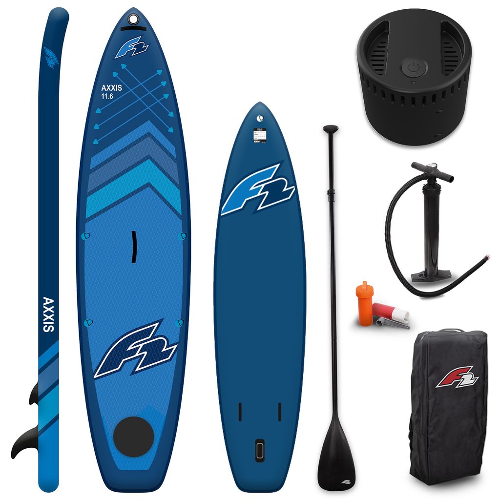 F2 Stand up Paddle Board AXXIS SMART SUP mit E-Pumpe 11,6 Navy 2024/2025