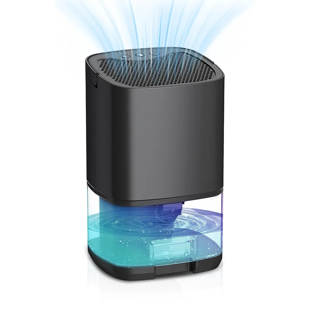 ZELURXX Deumidificatore Silenzioso: Mini Purificatore con Luce LED 7 Colori