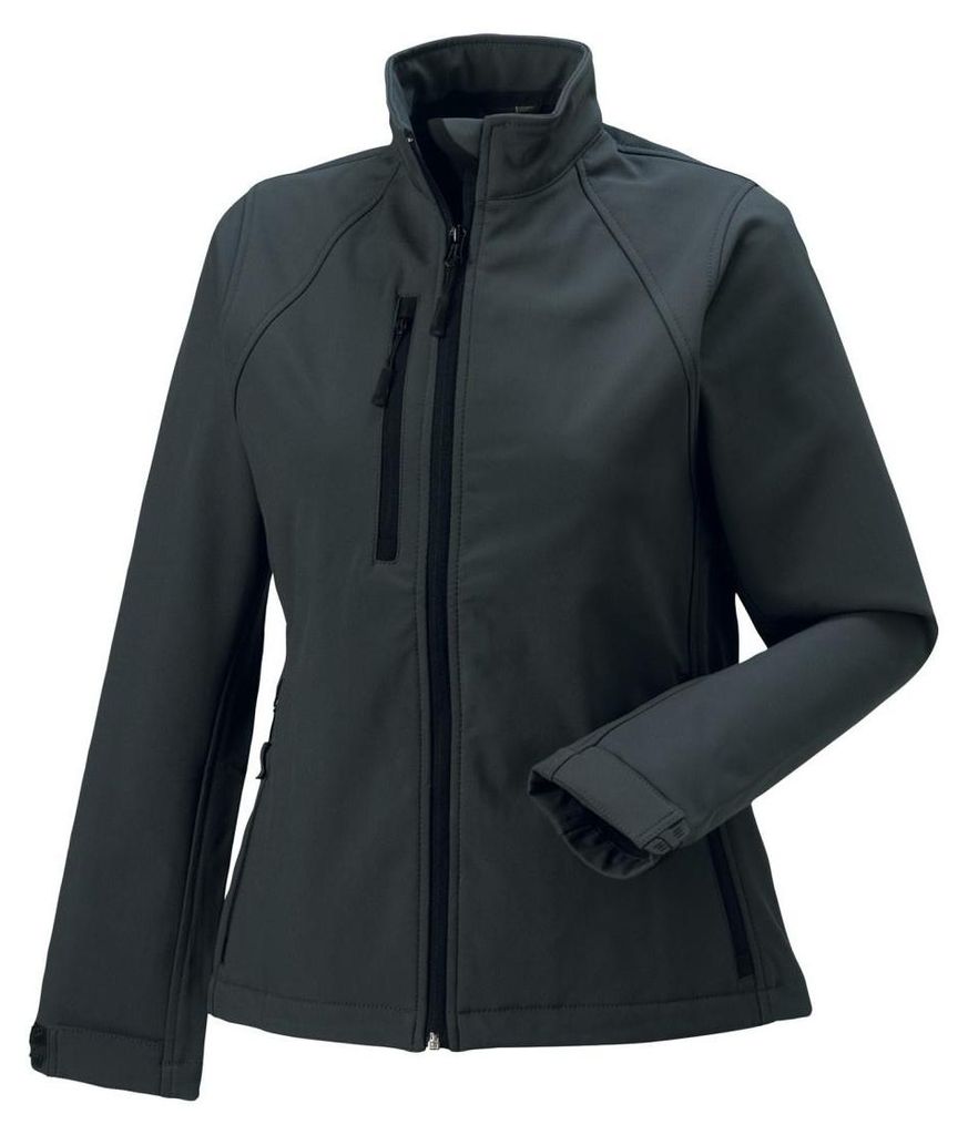 Jerzees Colours Damen Softshell Jacke Wind und Wasser abweisend FK688 (XS) (Anthrazit)