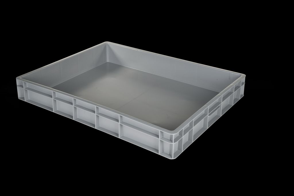 Behälter mit geraden Wänden, Euronorm 800 x 600 x 120 mm – 45 l – grau 600 mm x 800 mm x 120 mm – Grau – Polypropylen (PP) – E8612 – ...