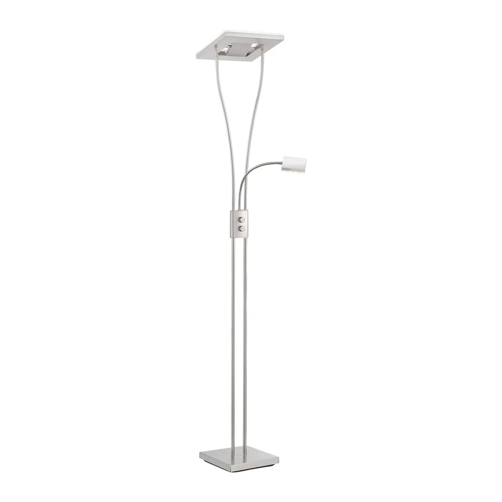 Luminaire de sol LED RGBW Helia avec spots de lecture blanc chaud