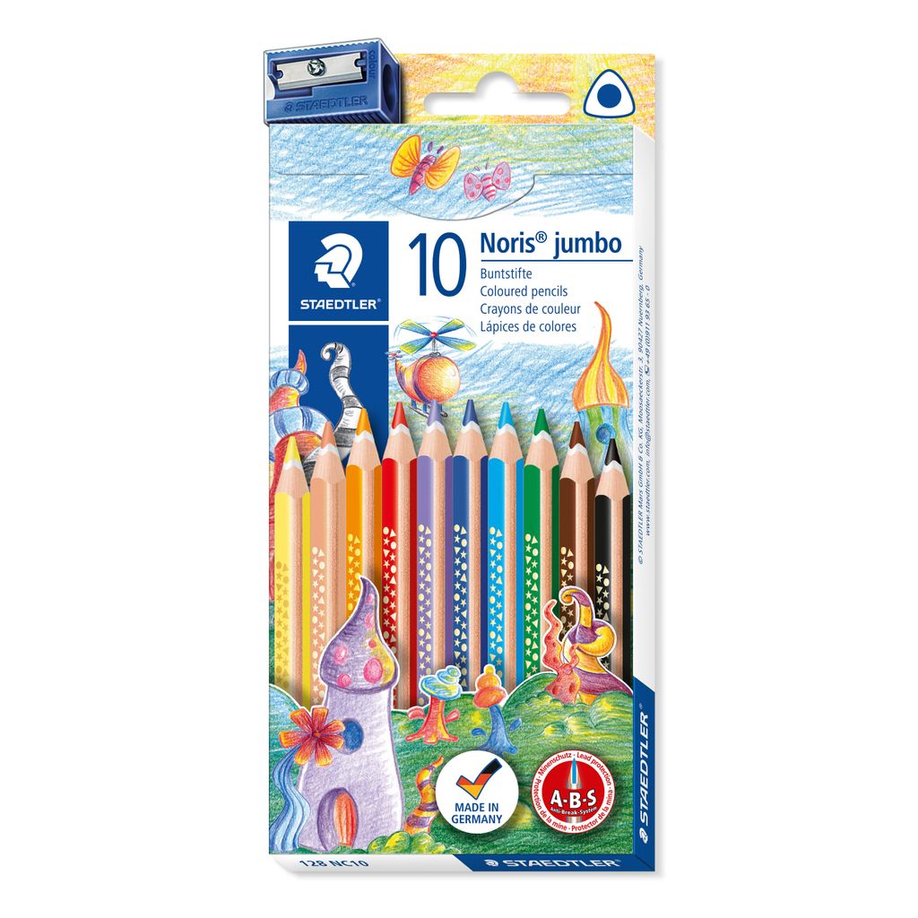 STAEDTLER Noris Club Jumbo Buntstifte 10er-Set retail Immagine del prodotto 
