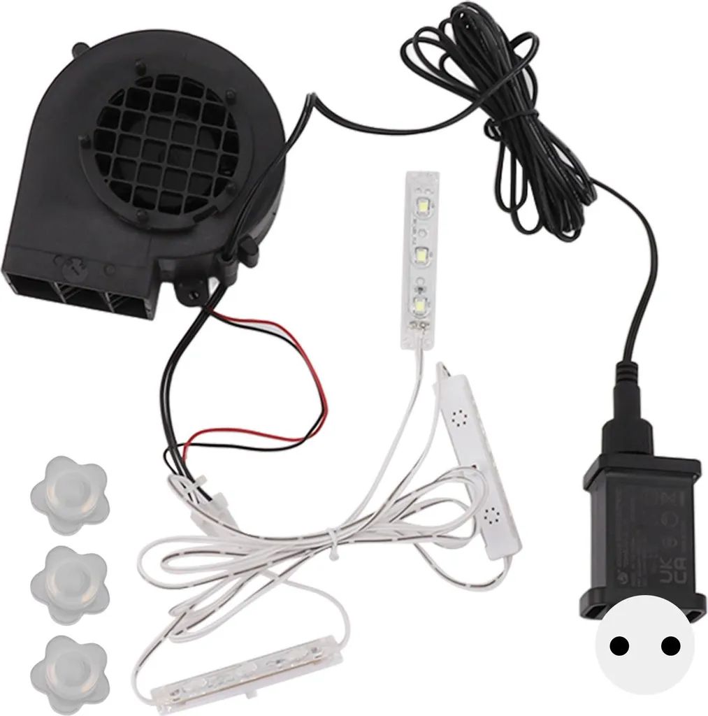 Pompe à air gonflable de Noël avec 3 LED blanches et fiche UE 220-240V
