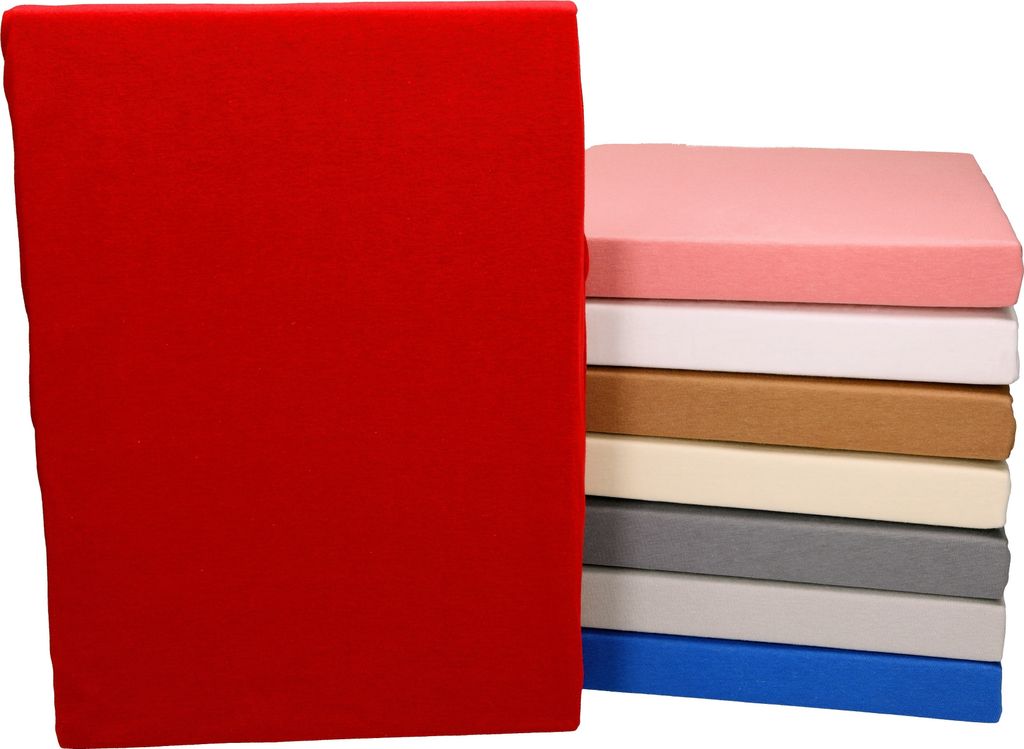 Betz Mako Jersey Betttuch Spannbetttuch Bettlaken 100% Mako Baumwolle Größe 100 x 200 cm in verschiedenen Farben Farbe - weiß