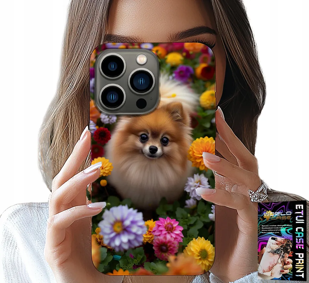 Custodia Per Iphone 14 Pro - Simpatico Cane, Custodia Pomeranian + Vetro