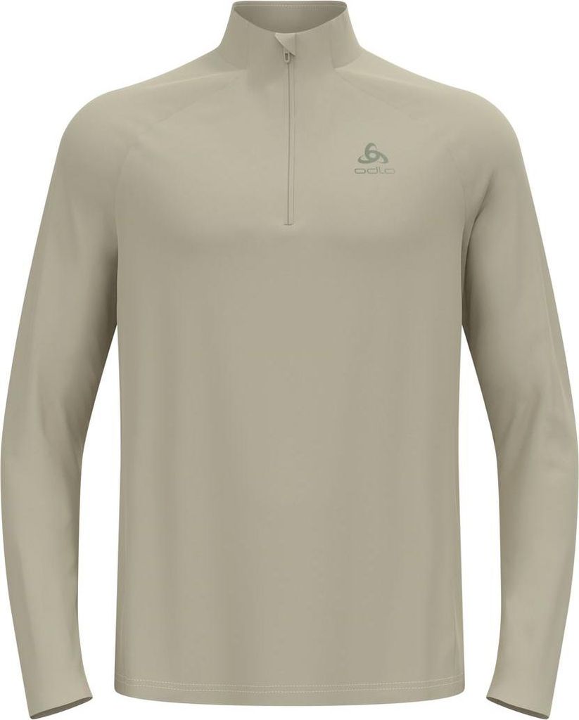 Odlo Herren Laufpullover Midlayer Funktionsshirt Halfzip Essentials Mid Layer, Farbe:Beige, Artikel:-10867 agate grey, Größe:XL