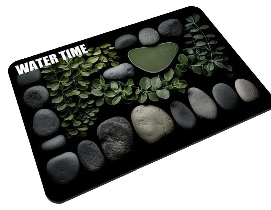 3D-Badematte mit optischer Täuschung, rutschfest, Kieselsteinmuster, schnelltrocknend, saugfähig, für Badewanne, Dusche und Waschbecken
