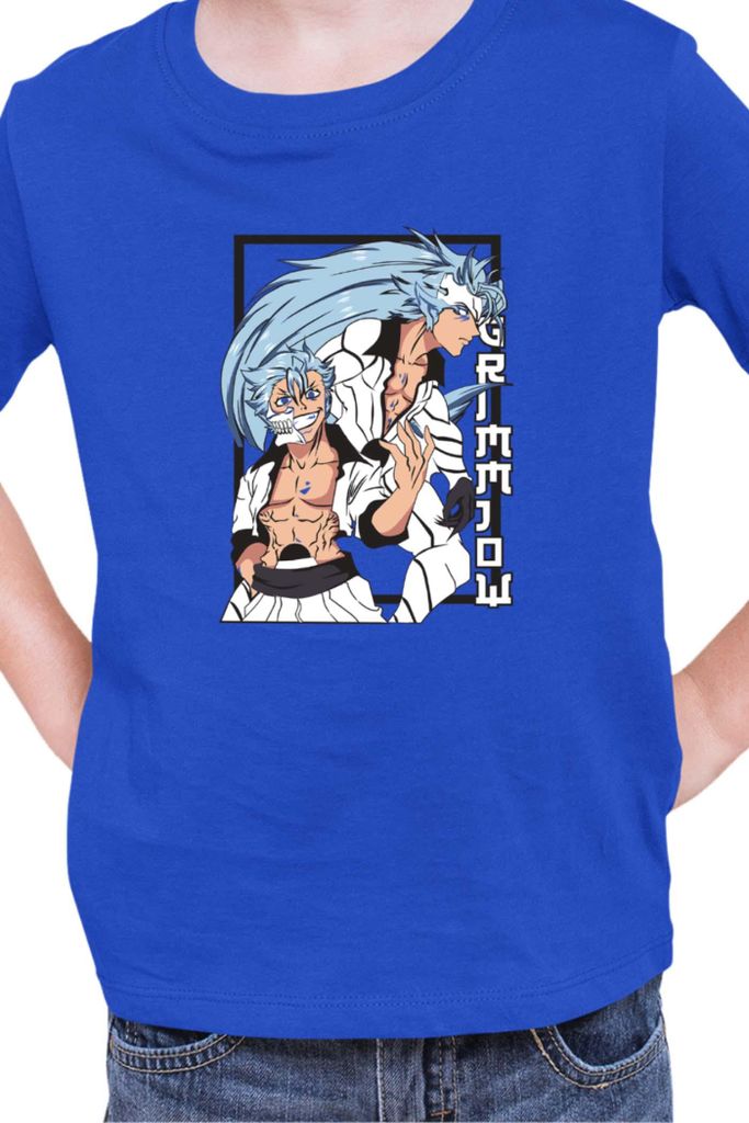 Kinder T-Shirt Manga Japan Anime Comics Animation Bleach 001, 5-6 Jahr - 116 / Blau