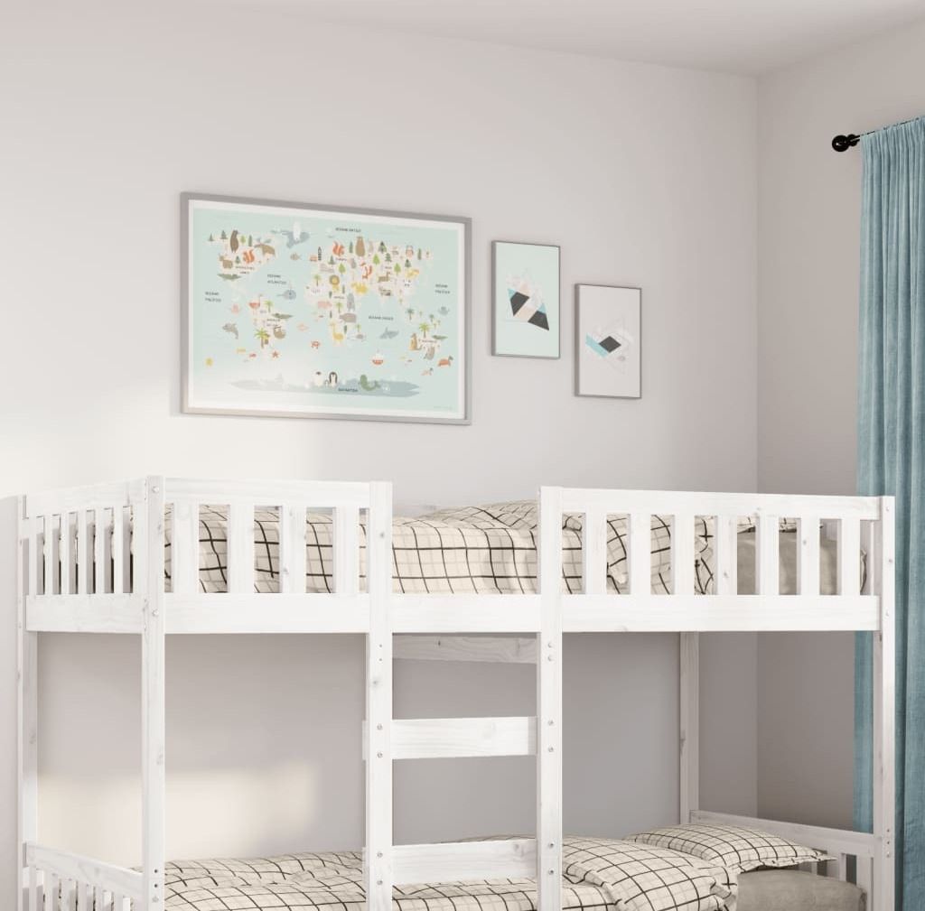 Maison Exclusive - Kinderbett ohne Matratze Weiß 90x190 cm Massivholz Kiefer