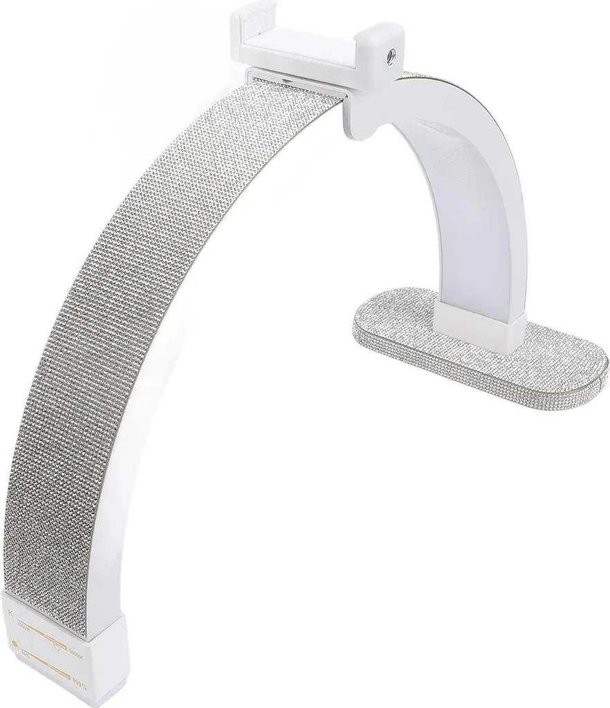 Lampada Mezzaluna 16'' 20W per Manicure - Luce LED Professionale con Strass