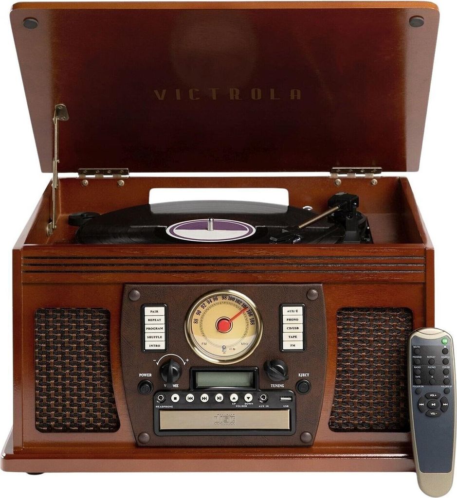 Platine vinyle Victrola Navigator 8-en-1, marron Image du produit 