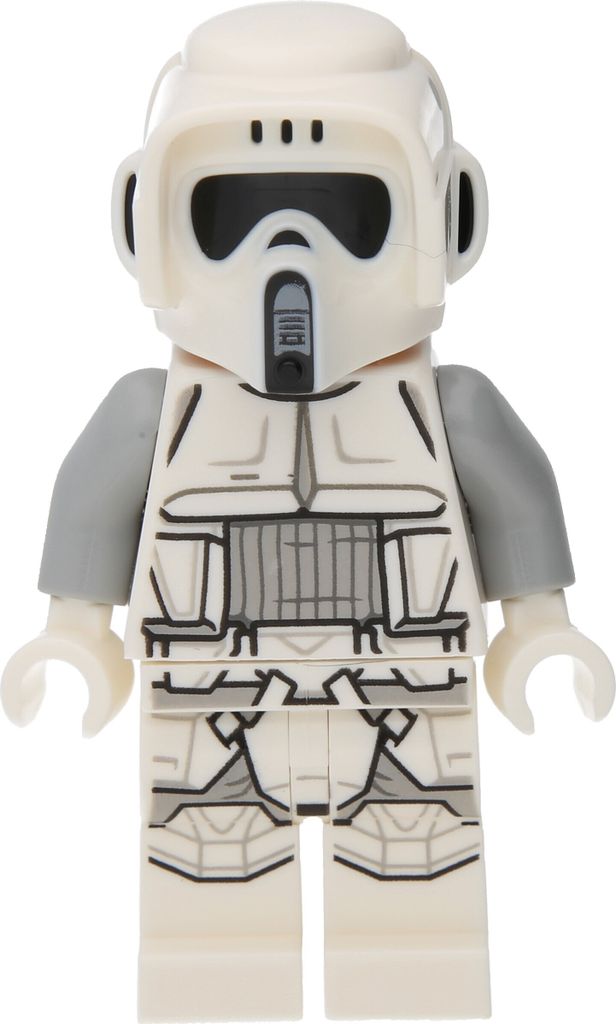A LEGO minifigure of an Imperial Scout Trooper.