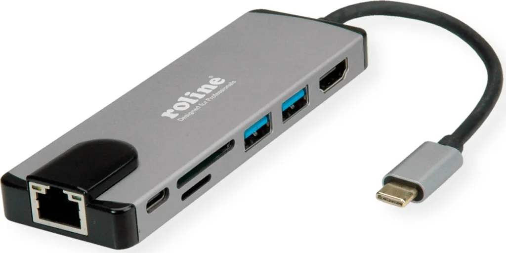 Hub USB-C Multiport 4K HDMI avec Lecteur de Cartes et Port Ethernet LAN