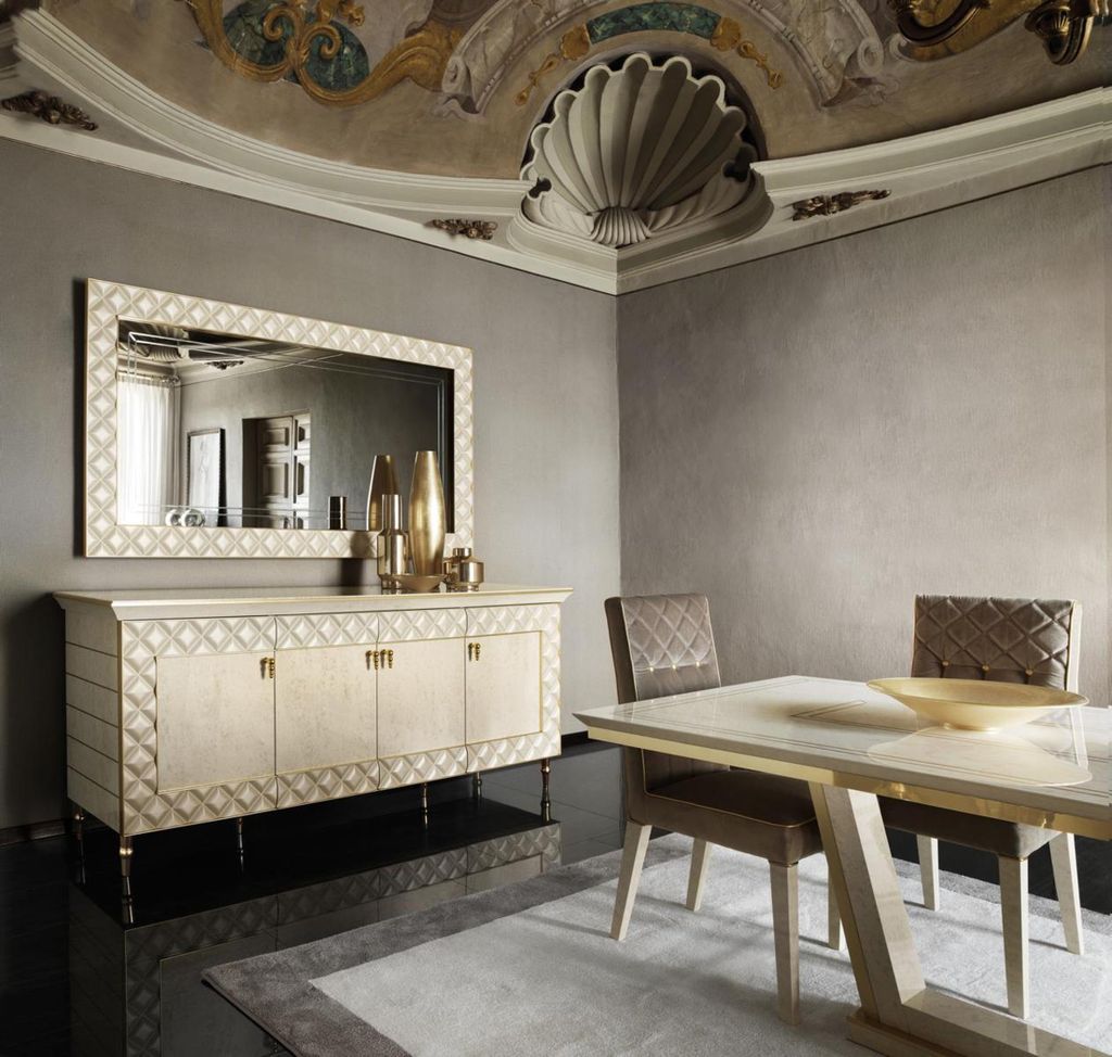 Esstisch + 8 Stühle Esszimmer Tisch Rokoko Barock Jugendstil royal luxus Möbel