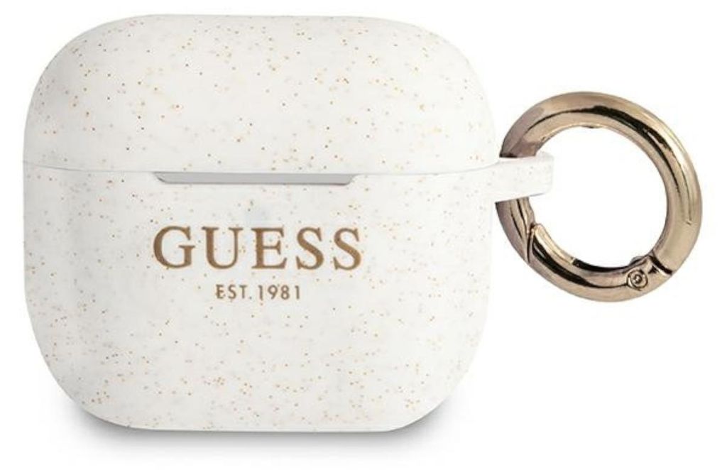 Guess Gua3Sggeh Airpods 3 Coverbiały/White Silicone Glitter Image du produit 