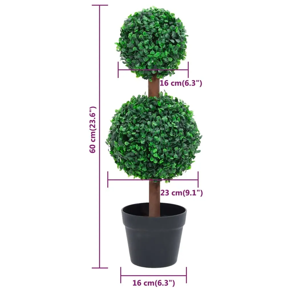 Déco extérieure et intérieure : Buis artificiel boule vert 60 cm - 5