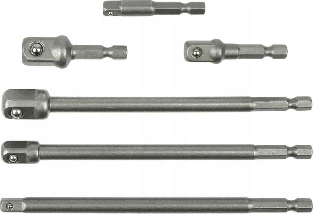 Adaptersatz für HEX-Stecknüsse 1/4"" 3/8"" 1/2"" 6-tlg.