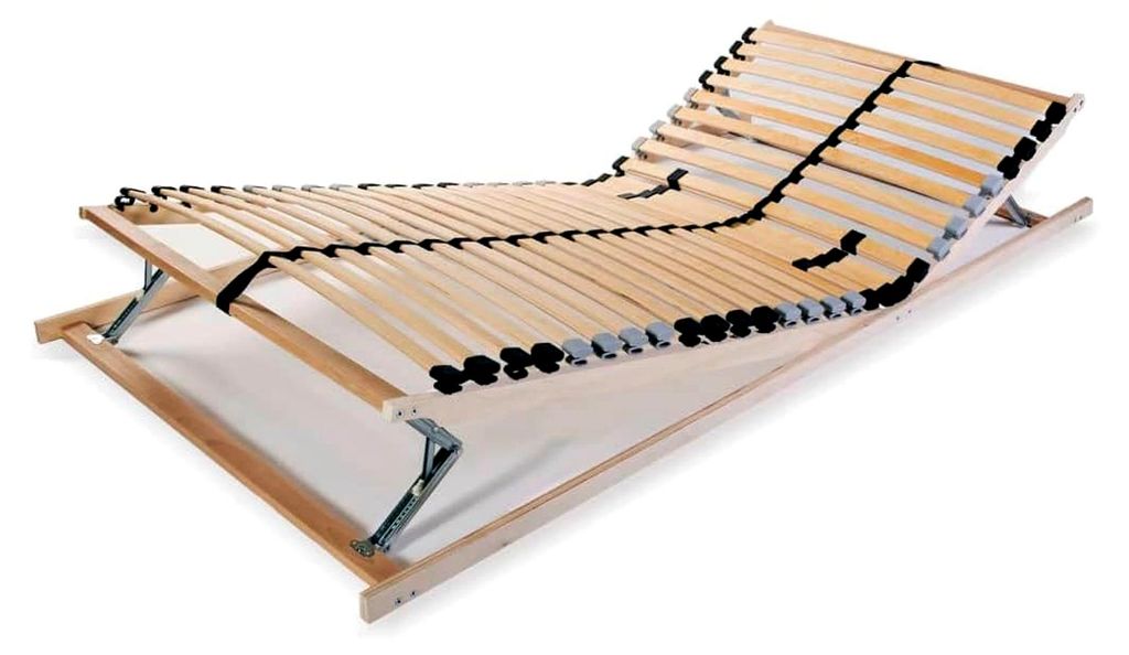 Lattenrost aus Holz für Bettrahmen ohne Matratze, 28 Latten, 7 Zonen, 90 x 200 cm