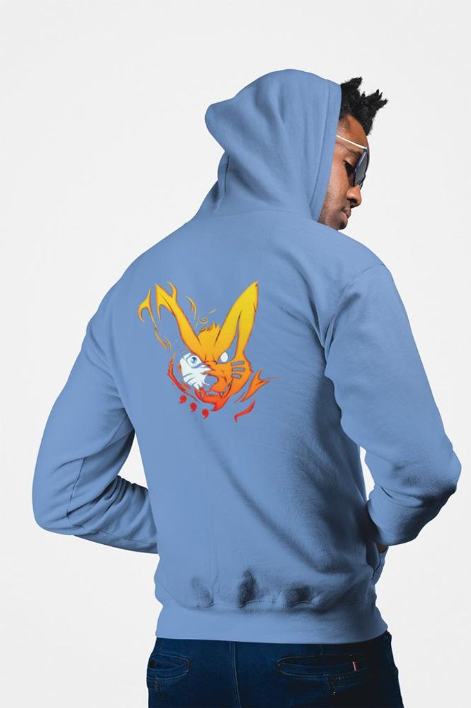D&B Uni Hoodie ZIPAN00006 Naruto Hellblau-Größe 3XL