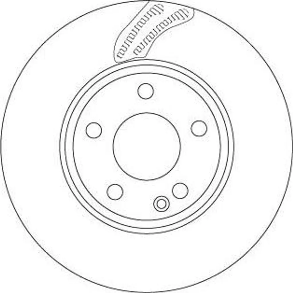 Disque de frein avant ventilé TRW DF6591 pour Mercedes Classe A et B