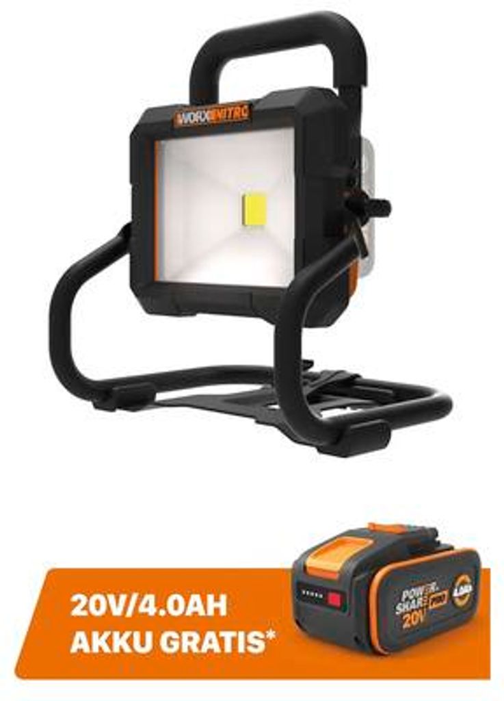 Worx WX026.9 Lampe de chantier sans fil 20 V - sans Image du produit 