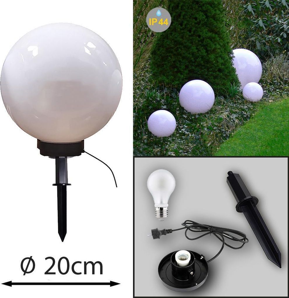 LED Kugelleuchte Marlon 20 Außenleuchte Kugellampe mit Produktbild 3