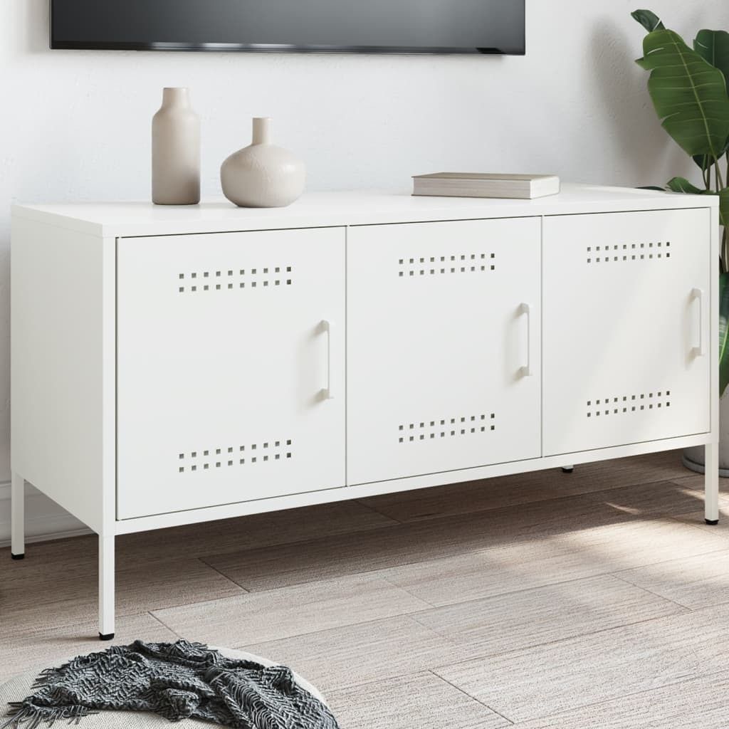 Maison Exclusive - TV-Schrank Weiß 100,5x39x50,5 cm Stahl