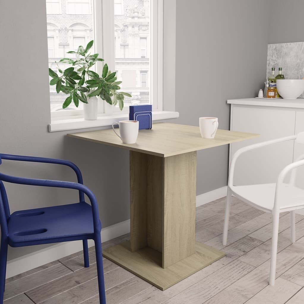 ZMH Esstisch Sonoma-Eiche 80x80x75 cm Holzwerkstoff
