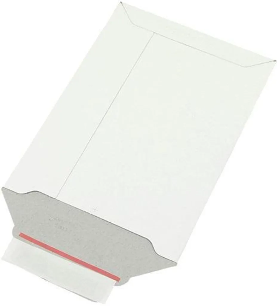 Pochette anti-pliure A5 175x250 mm carton compact blanc 500g/m² rigide