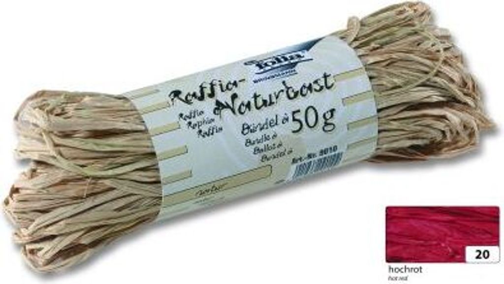 folia Raffia-Naturbast 50 g hochrot