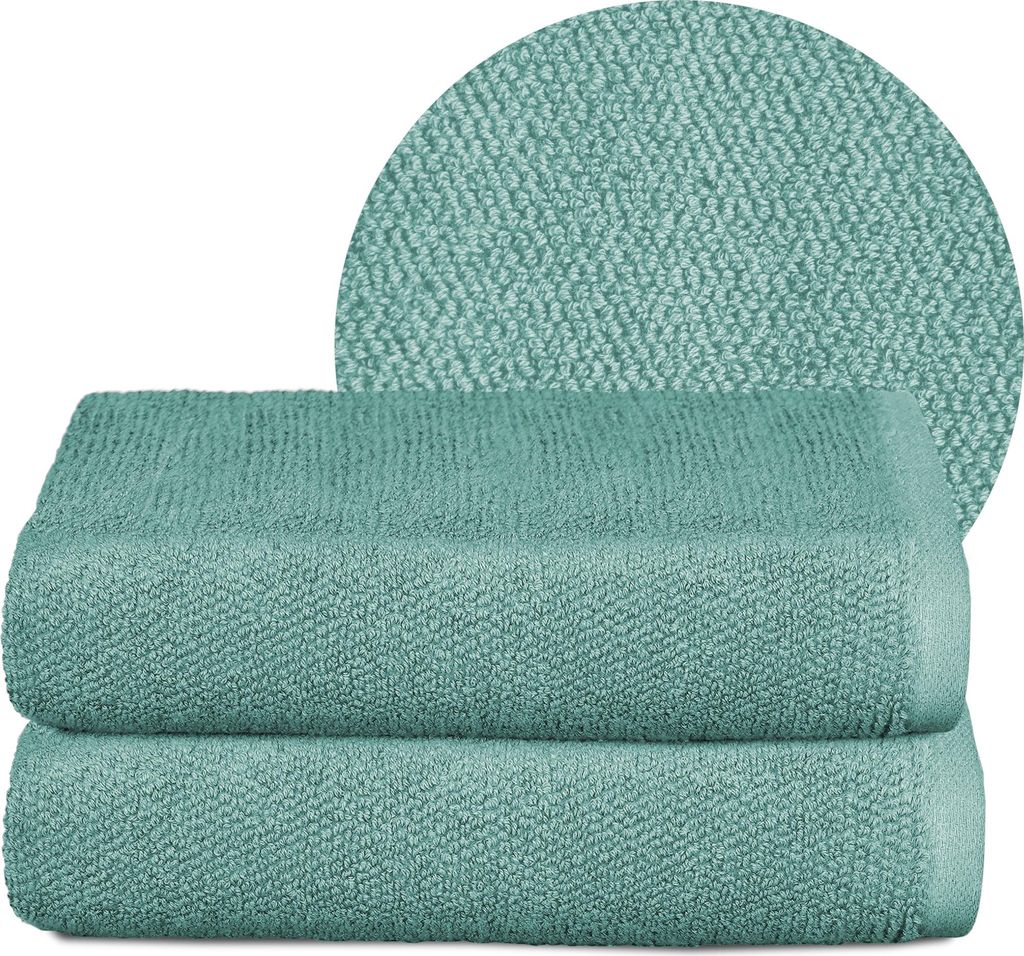 BEAUTEX Handtuch-Set Premium Frottier Sets, Europe, 100% Baumwolle 550g/m², Oeko-TEX ,Ozeanblau,Set: 2 Handtücher - 50x100 cm